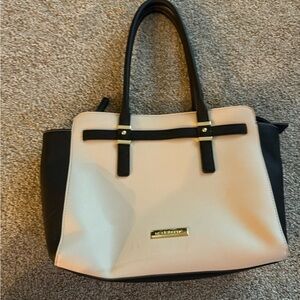Liz Claiborne Black and Cream Tote Bag
